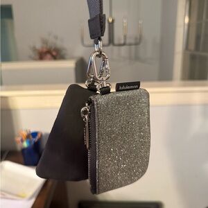 lululemon athletica Black and Silver Wallet
